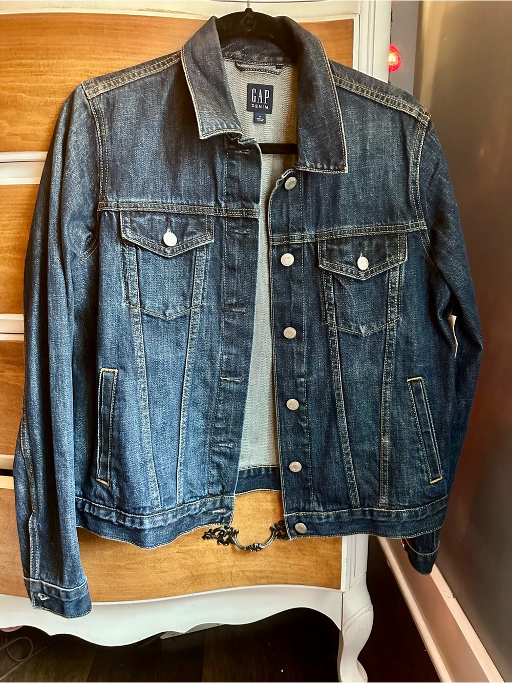 GAP Dark Blue Denim Jacket with Button Front